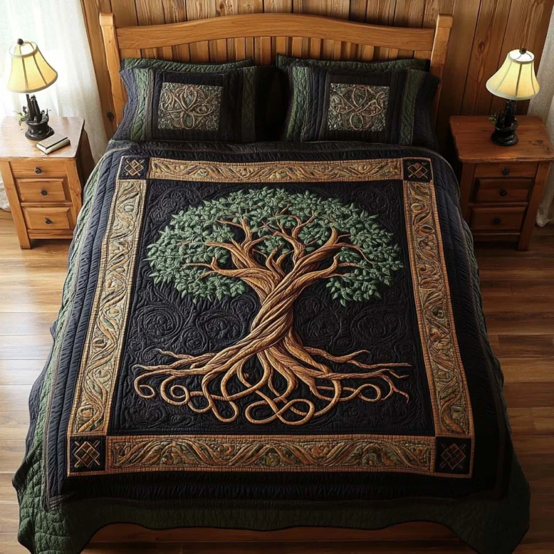 Living Wisdom Roots Bamboo Quilt Bedding Set