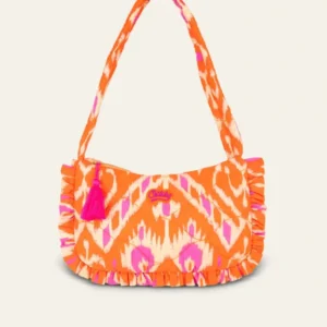 Heavens City Hobo Bag With Ruffles