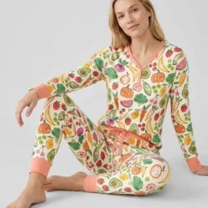 Veggie Friends Family Matching Bamboo Women Pajama Set