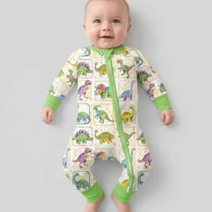 Whimsical Dinosaurs Bamboo Convertible Zippy