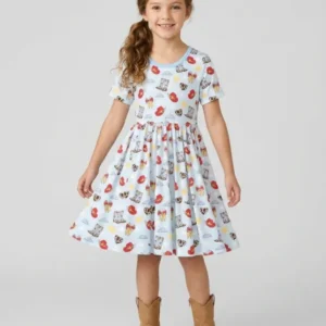 Cowboy Story Bamboo Twirl Dress