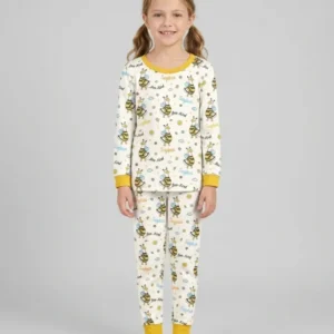 Custom Name Bee Kind The Goose Bamboo Two Piece Long Sleeve Pajama Set