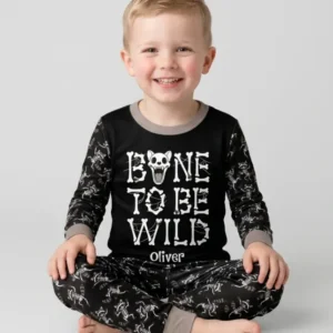 Funny Halloween Racoon Bamboo Two Piece Long Sleeve Pajama Set