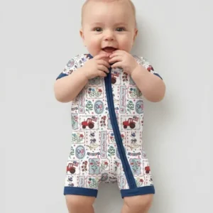 Patriotic USA Silly Goose Family Matching Bamboo Shorty Zippy