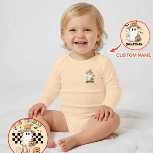 Personalized One Spooky Dude First Halloween Bamboo Bodysuit