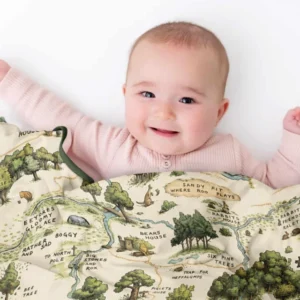 Classic Bear Maps Bamboo Blanket