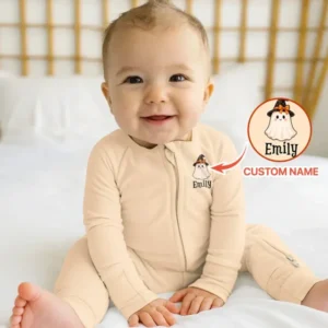 Personalized First Halloween Ghost Bamboo Convertible Zippy