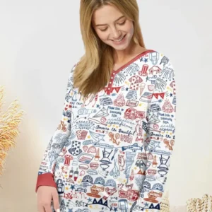 Liberty Doodle 250th Family Matching Bamboo Women Pajama Set