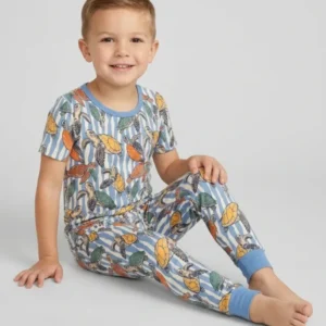 Turtle Bay Family Matching Bamboo Two Piece Short Sleeve Pajama Set