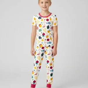 Shanah Tovah Party Bamboo Two Piece Short Sleeve Pajama Set
