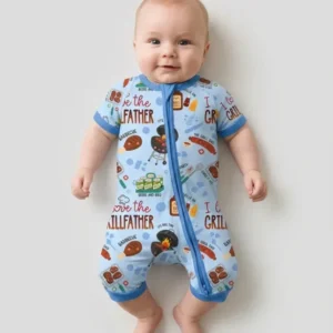 The Grill Father Family Matching Bamboo Shorty Zippy