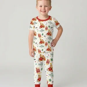 You're #1 Dad Daddy & Me Matching Bamboo Two Piece Short Sleeve Pajama Set