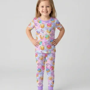 Custom Name You're A Glitter Dumpling Bamboo Two Piece Short Sleeve Pajama Set