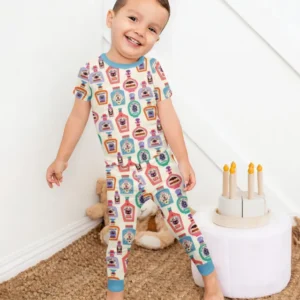 Retro Halloween Potions Bamboo Two Piece Short Sleeve Pajama Set