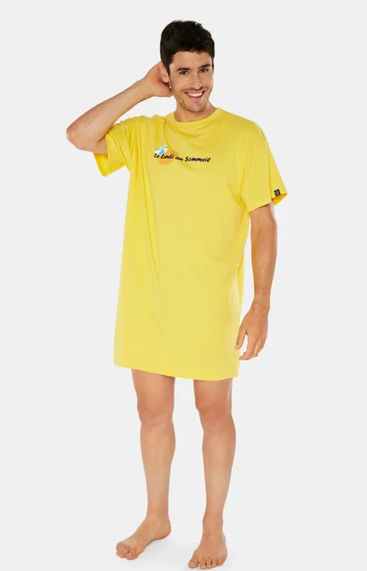 Maxi Tee-shirt Homme Lundi au Sommeil Jaune 4