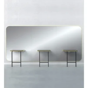 GammaStore Friseurspiegel MADISON GOLD INFINITE 3P (gold or black l. frame) with el. Sockets