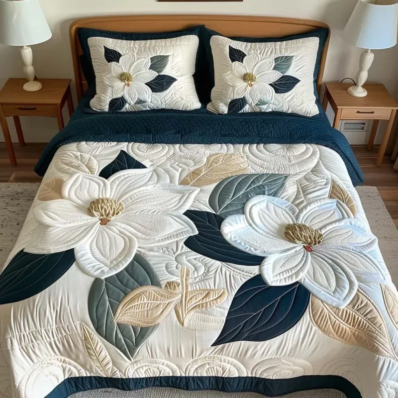 Magnolia Meadow Bamboo Quilt Bedding Set