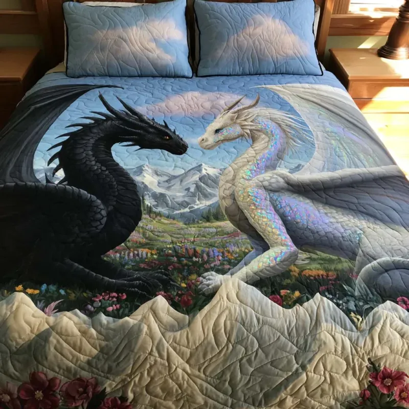 Mystic Dragon Bamboo Quilt Bedding Set
