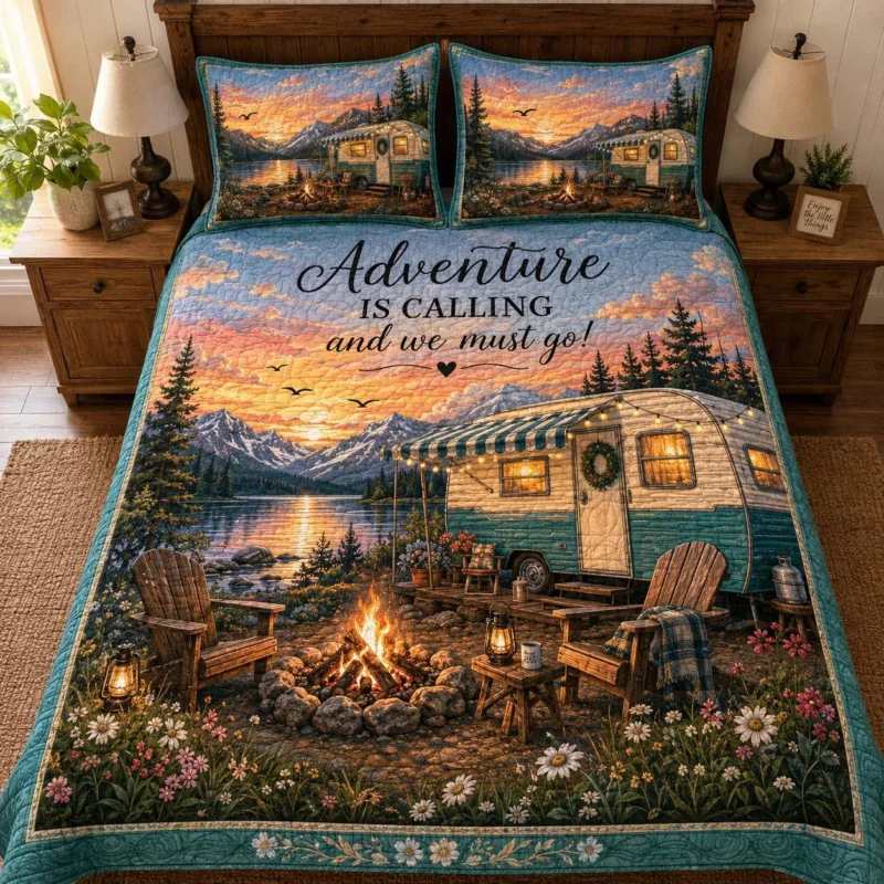 Nature Trail Journey Bamboo Quilt Bedding Set