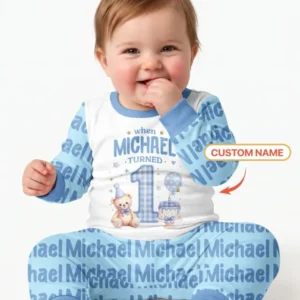 When Baby Turn New Age Two Piece Long Sleeve Pajama Set Bamboo Two Piece Long Sleeve Pajama Set