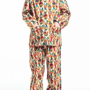 Pyjama long Enfant Teddy Blanc et Ivoire 10