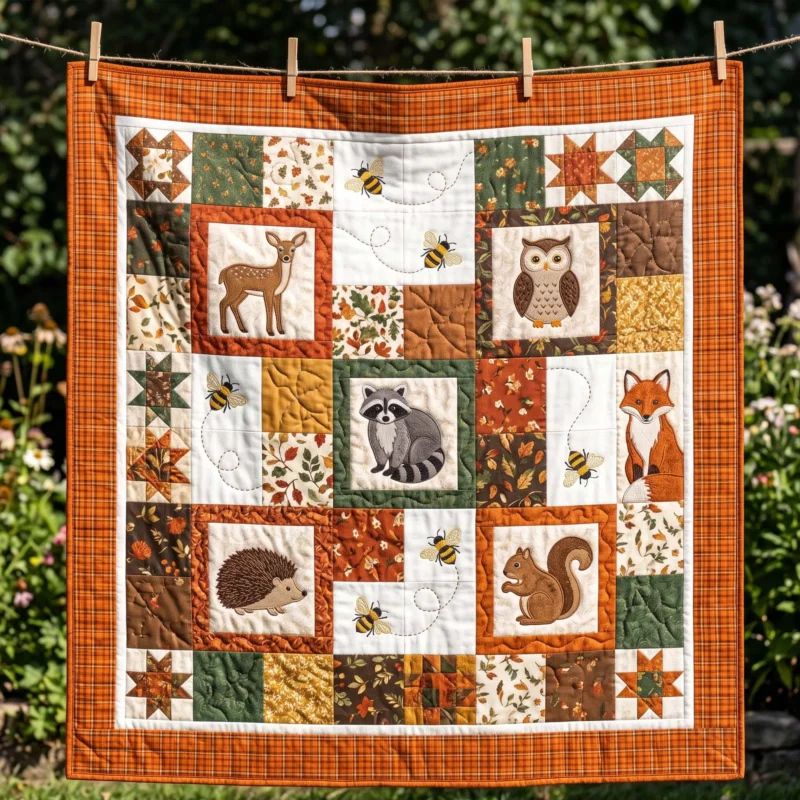 Peaceful Woodland Tales Bamboo Quilt Blanket