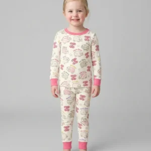 A Child Of God Girl Bamboo Two Piece Long Sleeve Pajama Set