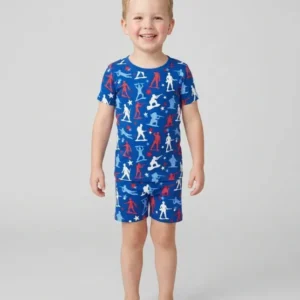 Army Toys 4th of July Bamboo Two Piece Short Sleeve Shorts Pajama Set