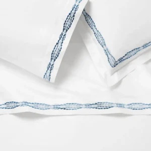 Sferra Cobblestones | Pillowcase White/Sea