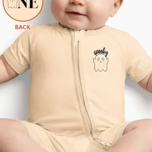 Spooky One Birthday Boo First Birthday Halloween Bamboo Shorty Zippy