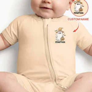 Personalized One Spooky Dude First Halloween Bamboo Shorty Zippy
