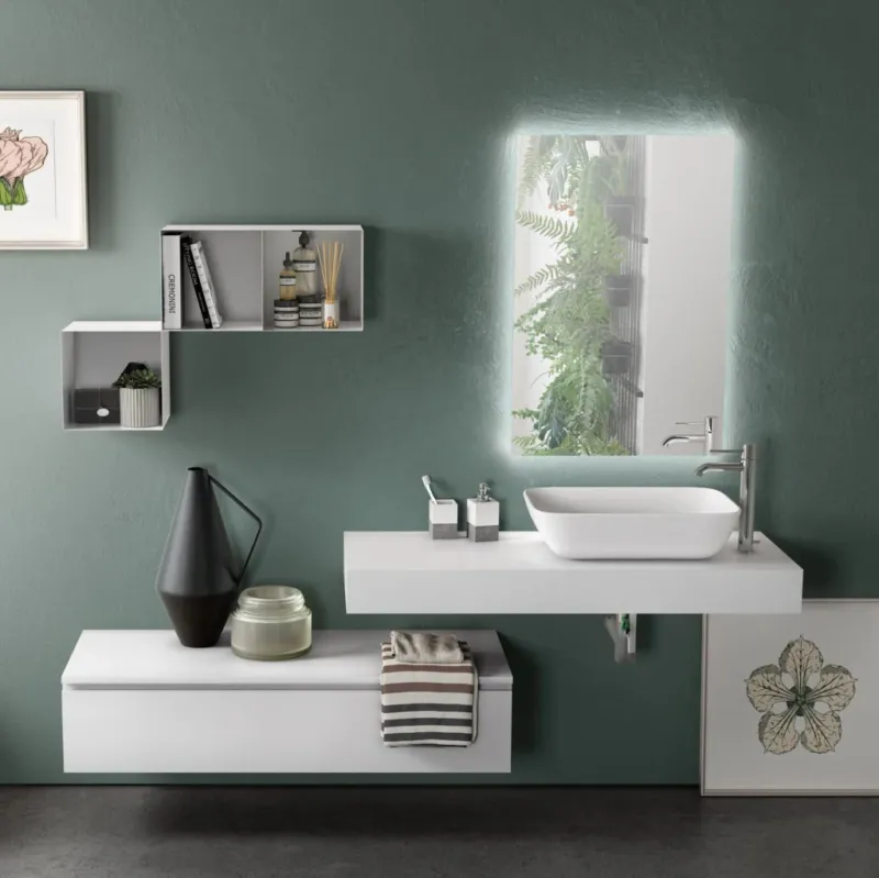 Composizione 4 pezzi YOKA bianco/bianco
