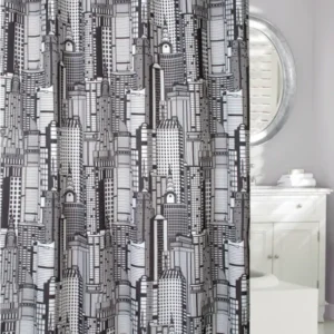 Empire Shower Curtain Black & White
