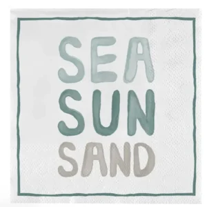 Sea Sun Sand Cocktail Napkins 20pack