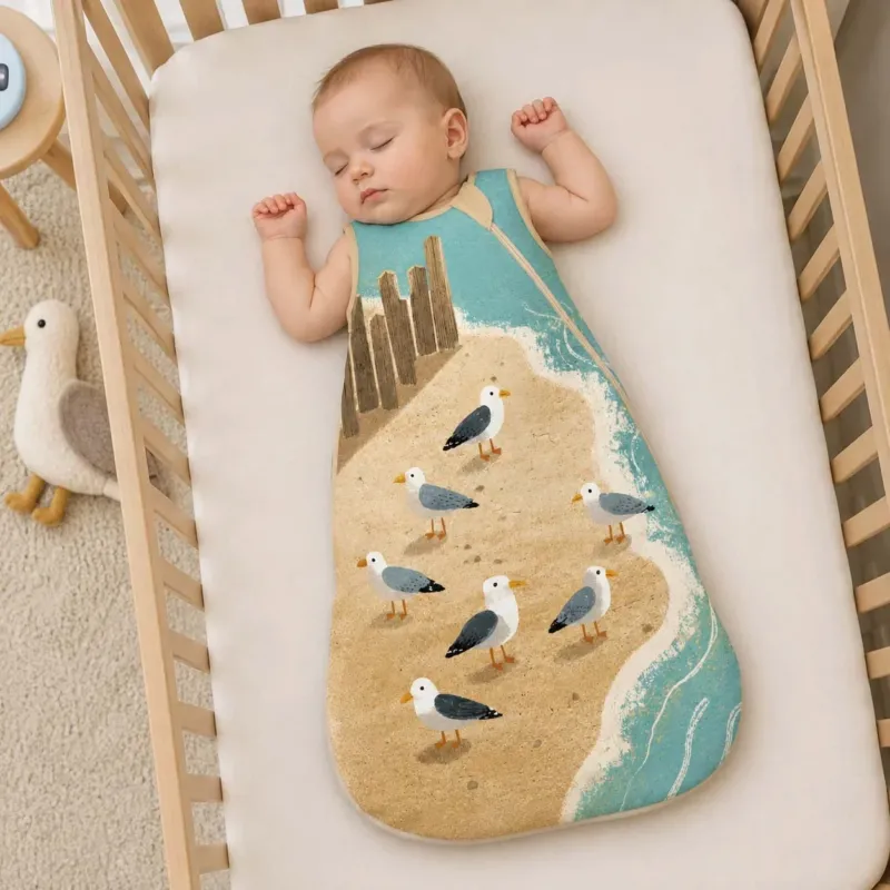 Seaside Seagull Flock Bamboo Sleep Bag
