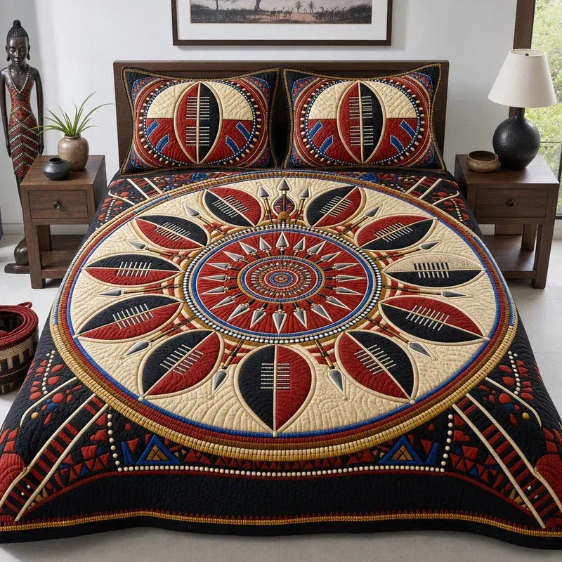 Shaman Mandala Bamboo Quilt Bedding Set