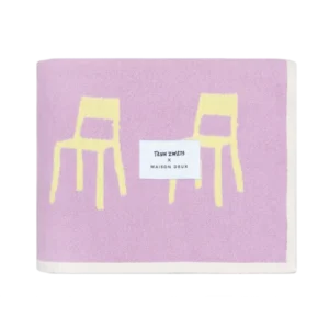 Splitted Chairs Blanket Lilac Butter Yellow 140 x 240 cm