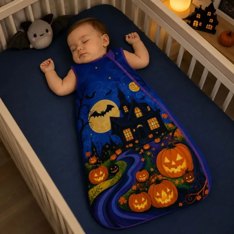 Spooky Pumpkin Garden Bamboo Sleep Bag