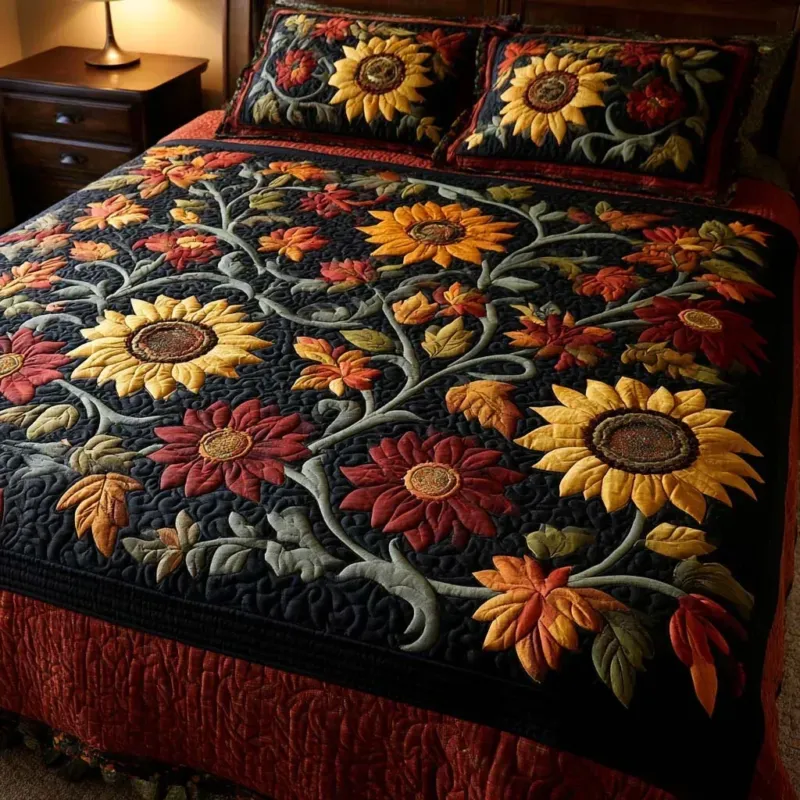 Summer Garden Bamboo Quilt Bedding Set