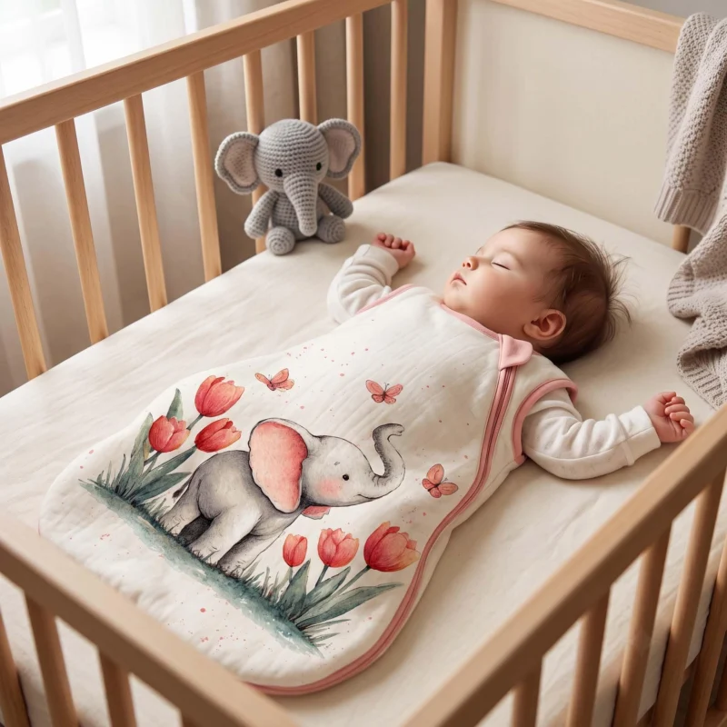 Tulip Elephant Garden Bamboo Sleep Bag