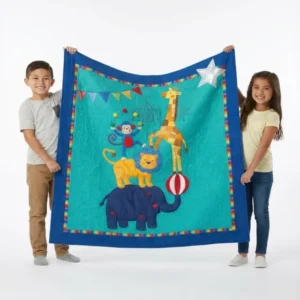 Whimsical Circus Bamboo Quilt Blanket