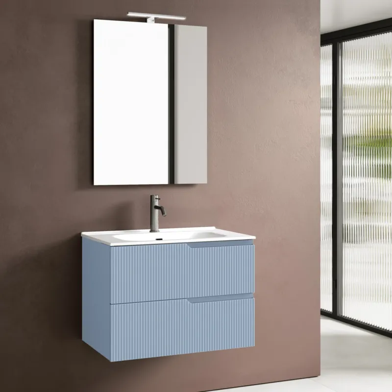 Composizione 4 pezzi ZIP azzurro tiffany 61cm