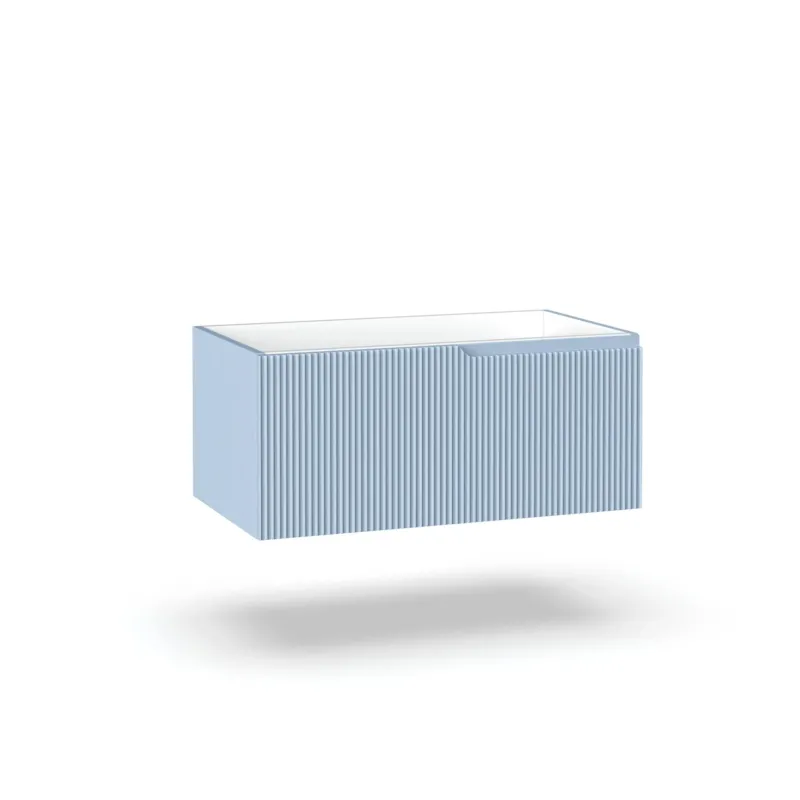 Base portalavabo 1 cestone ZIP azzurro tiffany