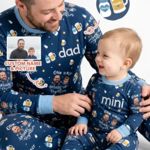 Personalized Embroidered Our First Father's Day Bamboo Men's Pajama Set