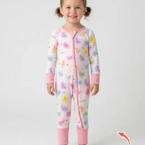 Custom Name Tennis Candy Hearts Bamboo Convertible Zippy