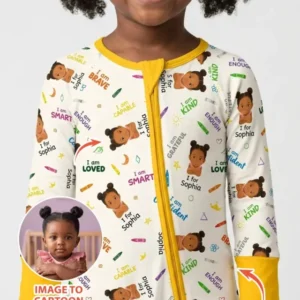 Kids Affirmations Custom Bamboo Convertible Zippy