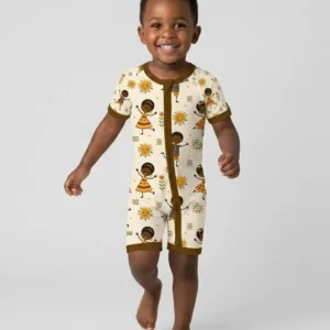 Cute African Heritage Bamboo Shorty Zippy