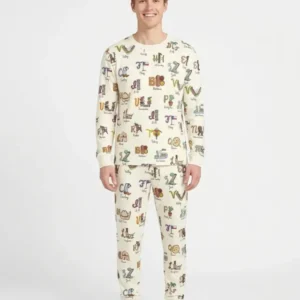 Texas Alphabet Bamboo Men's Pajama Set