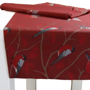 Tischläufer ca. 40x150 cm marsala beties "Beeren Vögel"