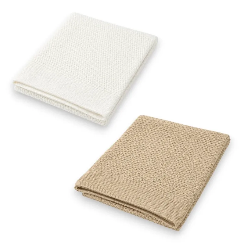 Baby Strickdecke » weiche Decke aus 100% Baumwolle » Babydecke 70x90cm » Krabbeldecke & Kuscheldecke » für Babys & Kleinkinder